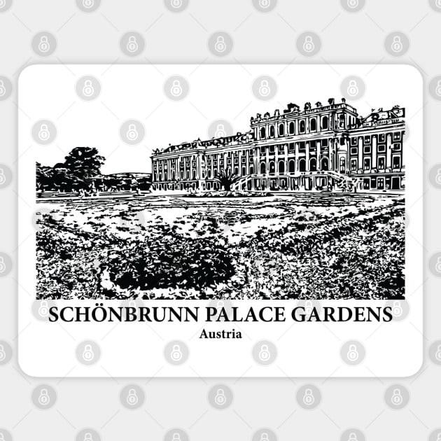 Schönbrunn Palace Gardens - Austria Magnet by Lakeric